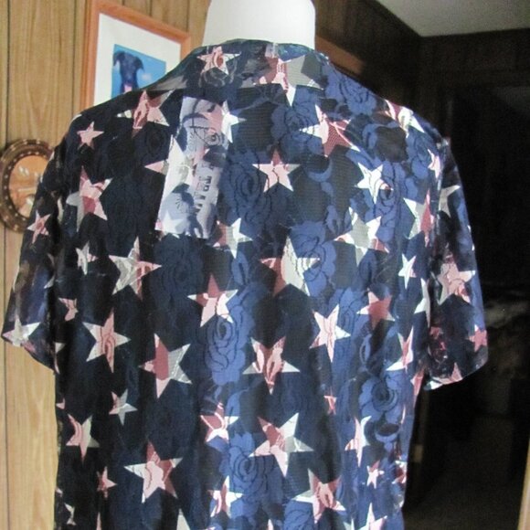 CRAZY TRAIN YAY USA LACE REVERSIABLE DUSTER - Picture 6 of 10